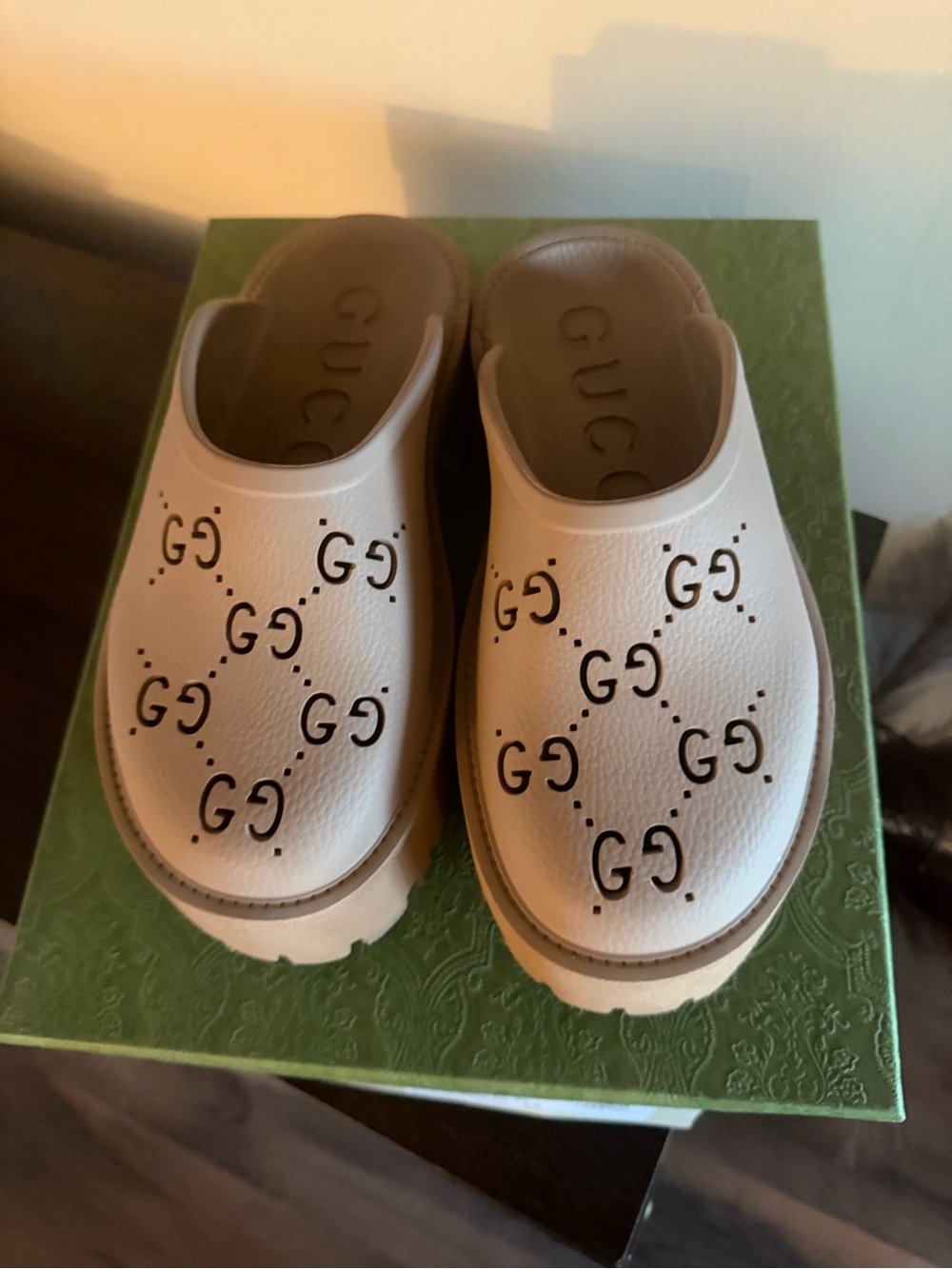 Gucci GG Preforated Logo Clog - Designer Slip-On Shoe